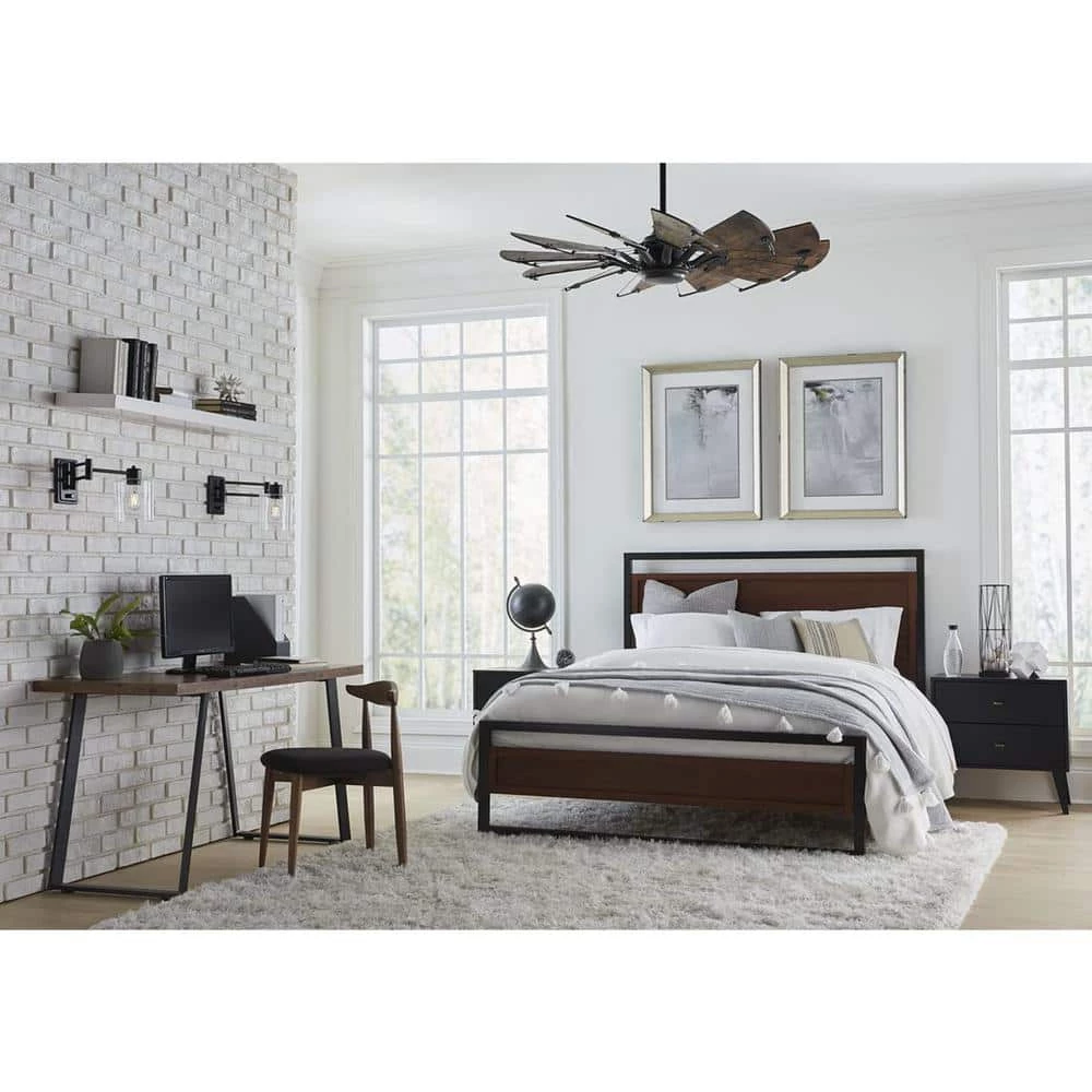 Springer Collection 52 in. 12-Blade Bronze Distressed Walnut Blades DC Motor Farmhouse Windmill Ceiling Fan with Remote by Progress Lighting 10 Springer Collection 52 in. 12-Blade Bronze Distressed Walnut Blades DC Motor Farmhouse Windmill Ceiling Fan with Remote by Progress Lighting - Image 8