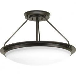 Apogee Collection 45-Watt Architectural Bronze Integrated LED Semi-Flush Mount by Progress Lighting