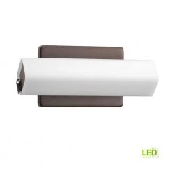 Wedge Collection 15-Watt Architectural Bronze Integrated LED Linear Bathroom Vanity Light with Glass Shades by Progress Lighting -Progress Lighting Shop architectural bronze progress lighting vanity lighting p2779 12930k9 1d 1000