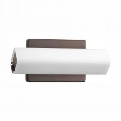 Wedge Collection 15-Watt Architectural Bronze Integrated LED Linear Bathroom Vanity Light with Glass Shades by Progress Lighting