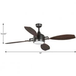 Rudder 56 in. Architectural Bronze Ceiling Fan by Progress Lighting 25 Rudder 56 in. Architectural Bronze Ceiling Fan by Progress Lighting -Progress Lighting Shop architecural bronze progress lighting ceiling fans with lights p250040 129 30 76 1000
