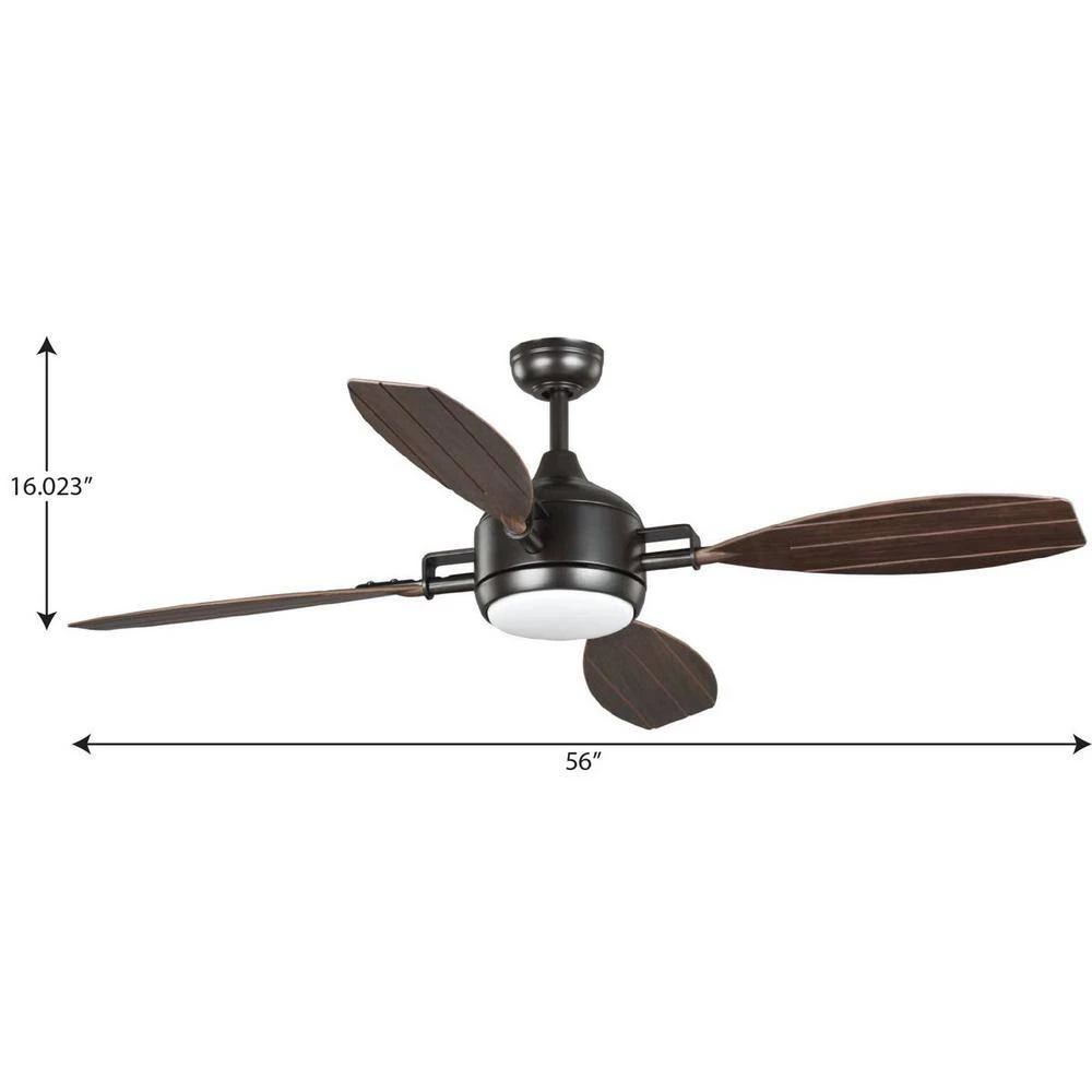 Rudder 56 in. Architectural Bronze Ceiling Fan by Progress Lighting 14 Rudder 56 in. Architectural Bronze Ceiling Fan by Progress Lighting - Image 12