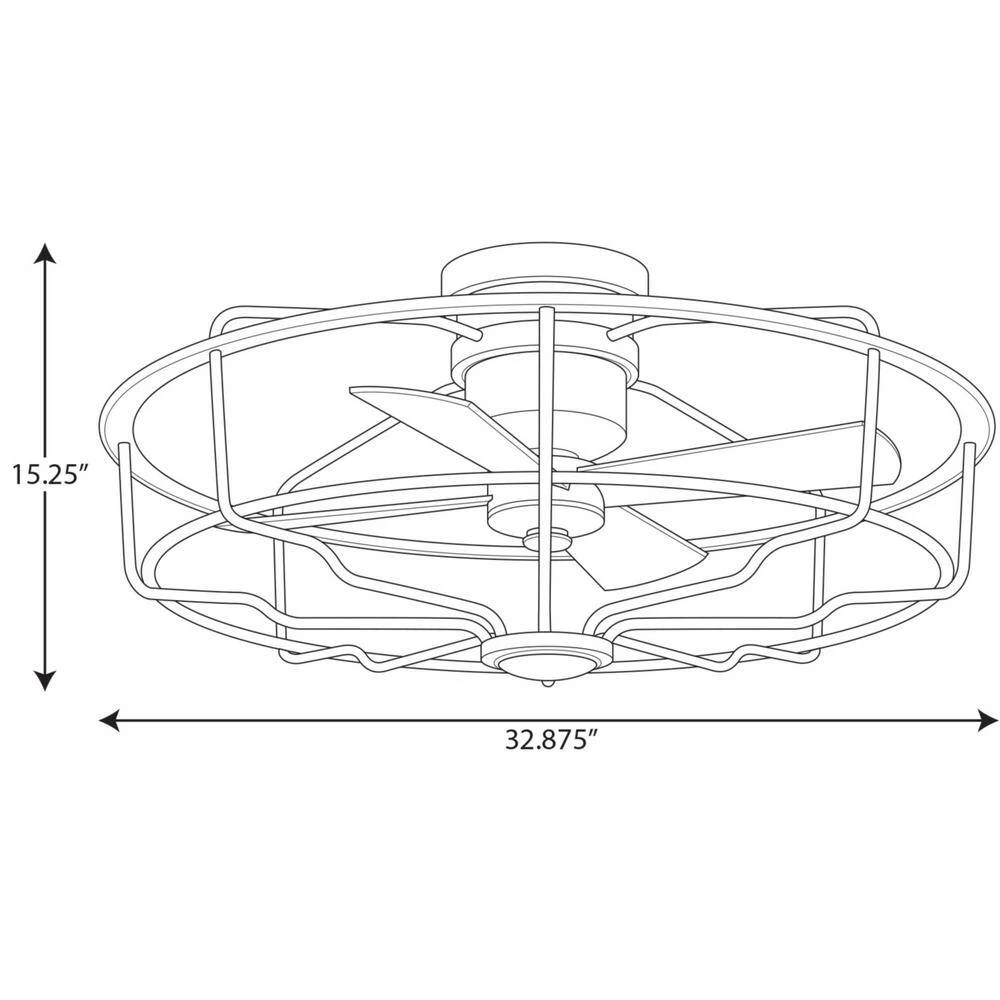 Loring 32 in. Black Ceiling Fan by Progress Lighting 10 Loring 32 in. Black Ceiling Fan by Progress Lighting - Image 8