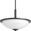 Replay 3-Light Black Pendant with Etched White Glass by Progress Lighting -Progress Lighting Shop black progress lighting chandeliers p3450 31 64 1000