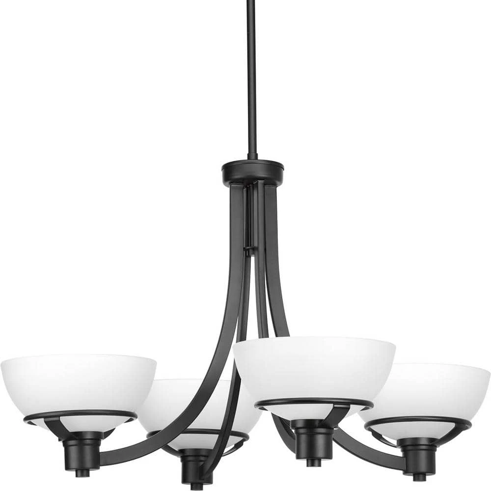 Domain Collection 4-Light Black Chandelier by Progress Lighting 3 Domain Collection 4-Light Black Chandelier by Progress Lighting