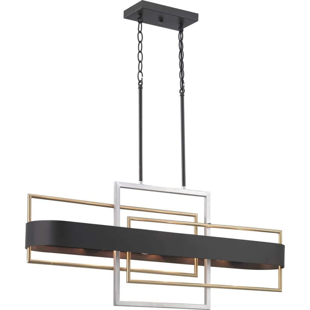 Adagio Collection 6-Light Matte Black Luxe Chandelier Light by Progress Lighting 7 Adagio Collection 6-Light Matte Black Luxe Chandelier Light by Progress Lighting - Image 5