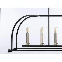 Seneca 6-Light Black Linear Chandelier by Progress Lighting -Progress Lighting Shop black progress lighting chandeliers p400175 031 1f 1000