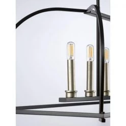 Seneca 6-Light Black Linear Chandelier by Progress Lighting -Progress Lighting Shop black progress lighting chandeliers p400175 031 76 1000