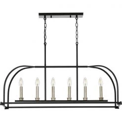 Seneca 6-Light Black Linear Chandelier by Progress Lighting -Progress Lighting Shop black progress lighting chandeliers p400175 031 c3 1000