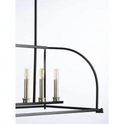 Seneca 6-Light Black Linear Chandelier by Progress Lighting -Progress Lighting Shop black progress lighting chandeliers p400175 031 fa 1000