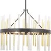 Orrizo Collection 6-Light Matte Black Clear Glass Luxe Chandelier Light by Progress Lighting -Progress Lighting Shop black progress lighting chandeliers p400176 031 64 1000