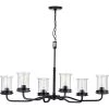 Winslett Collection 6-Light Matte Black Clear Seeded Glass Coastal Chandelier Light by Progress Lighting -Progress Lighting Shop black progress lighting chandeliers p400207 031 64 1000