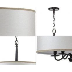 Durrell Collection 4-Light Black Chandelier by Progress Lighting -Progress Lighting Shop black progress lighting chandeliers p400218 031 1f 1000