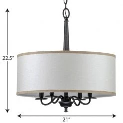Durrell Collection 4-Light Black Chandelier by Progress Lighting -Progress Lighting Shop black progress lighting chandeliers p400218 031 66 1000