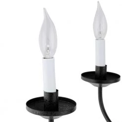 Five-Light Textured Black White Candles Traditional Chandelier Light by Progress Lighting -Progress Lighting Shop black progress lighting chandeliers p4008 31 c3 1000