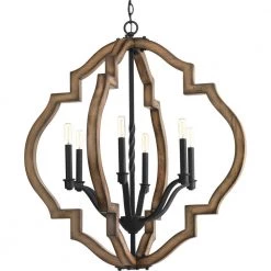 Spicewood Collection 6-Light Gilded Iron Farmhouse Chandelier Light by Progress Lighting