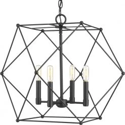 Spatial Collection 4-Light Black Pendant by Progress Lighting