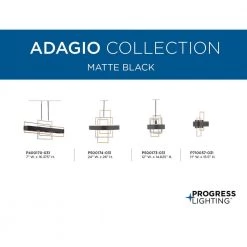 Adagio Collection 6-Light Black Pendant by Progress Lighting -Progress Lighting Shop black progress lighting chandeliers p500174 031 d4 1000