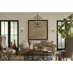 Durrell 4-Light Black Medium Foyer Pendant by Progress Lighting -Progress Lighting Shop black progress lighting chandeliers p500210 031 4f 1000