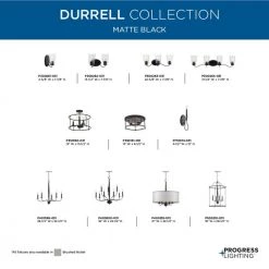 Durrell 4-Light Black Medium Foyer Pendant by Progress Lighting -Progress Lighting Shop black progress lighting chandeliers p500210 031 a0 1000