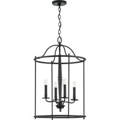 Durrell 4-Light Black Medium Foyer Pendant by Progress Lighting -Progress Lighting Shop black progress lighting chandeliers p500210 031 c3 1000