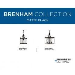 Brenham Collection 1-Light Matte Black Clear Seeded Glass Farmhouse Indoor Pendant Light by Progress Lighting -Progress Lighting Shop black progress lighting chandeliers p500234 031 a0 1000