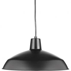 Metal Shade Collection 1-light Black Pendant by Progress Lighting