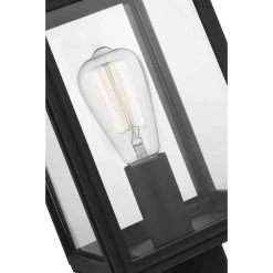 Grandbury Collection 1-Light Textured Black Clear Glass Farmhouse Outdoor Post Lantern Light by Progress Lighting -Progress Lighting Shop black progress lighting deck post lights p540064 031 44 1000