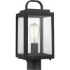 Grandbury Collection 1-Light Textured Black Clear Glass Farmhouse Outdoor Post Lantern Light by Progress Lighting -Progress Lighting Shop black progress lighting deck post lights p540064 031 64 1000
