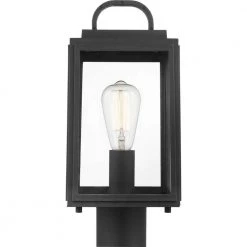 Grandbury Collection 1-Light Textured Black Clear Glass Farmhouse Outdoor Post Lantern Light by Progress Lighting -Progress Lighting Shop black progress lighting deck post lights p540064 031 66 1000