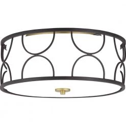 Landree Collection 3-Light Black Flush Mount by Progress Lighting