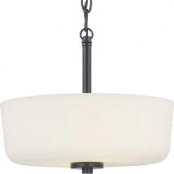 Tobin Collection 2-Light Black Semi- Flush Mount by Progress Lighting -Progress Lighting Shop black progress lighting flush mount lights p350137 031 4f 1000