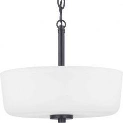 Tobin Collection 2-Light Black Semi- Flush Mount by Progress Lighting -Progress Lighting Shop black progress lighting flush mount lights p350137 031 c3 1000