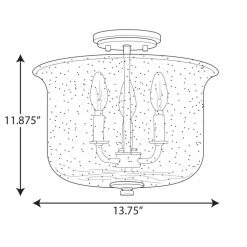 Winslett 13.75 in. Black 3-Light Semi-Flush Mount Convertible by Progress Lighting 19 Winslett 13.75 in. Black 3-Light Semi-Flush Mount Convertible by Progress Lighting -Progress Lighting Shop black progress lighting flush mount lights p350153 031 76 1000