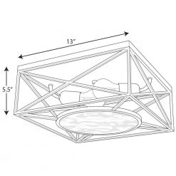 Cumberland 13 in. 2-Light Black Semi-Flush Mount by Progress Lighting -Progress Lighting Shop black progress lighting flush mount lights p350159 031 76 1000
