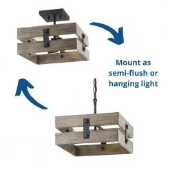 Hemsworth 13.5 in. Black 2-Light Semi-Flush Mount by Progress Lighting -Progress Lighting Shop black progress lighting flush mount lights p350172 031 44 1000