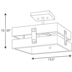 Hemsworth 13.5 in. Black 2-Light Semi-Flush Mount by Progress Lighting -Progress Lighting Shop black progress lighting flush mount lights p350172 031 76 1000