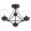 Spatial Collection 3-Light Black Semi-Flush Mount by Progress Lighting