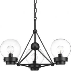 Spatial Collection 3-Light Black Semi-Flush Mount by Progress Lighting -Progress Lighting Shop black progress lighting flush mount lights p400077 031 c3 1000