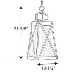 Creighton Collection 1-Light Textured Black Clear Water Glass Farmhouse Outdoor Hanging Lantern Light by Progress Lighting -Progress Lighting Shop black progress lighting outdoor chandeliers p550009 031 31 1000
