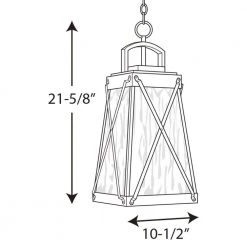Creighton Collection 1-Light Textured Black Clear Water Glass Farmhouse Outdoor Hanging Lantern Light by Progress Lighting -Progress Lighting Shop black progress lighting outdoor chandeliers p550009 031 76 1000