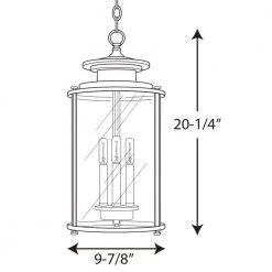 Squire Collection 3-Light Matte Black Clear Glass New Traditional Outdoor Hanging Lantern Light by Progress Lighting -Progress Lighting Shop black progress lighting outdoor chandeliers p550012 031 76 1000