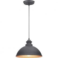 Englewood Collection 1-Light Textured Black Farmhouse Outdoor Hanging Lantern Light by Progress Lighting -Progress Lighting Shop black progress lighting outdoor chandeliers p550032 031 4f 1000