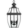 New Haven Collection 3-Light Textured Black Clear Beveled Glass New Traditional Outdoor Hanging Lantern Light by Progress Lighting -Progress Lighting Shop black progress lighting outdoor chandeliers p6533 31 64 1000