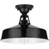 Cedar Springs Collection 1-Light Gloss Black Farmhouse Outdoor Semi-Flush Mount Light by Progress Lighting -Progress Lighting Shop black progress lighting outdoor flush mount lights p550070 031 64 1000