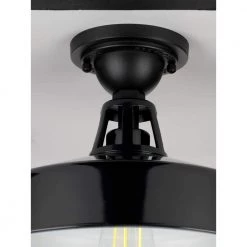 Cedar Springs Collection 1-Light Gloss Black Farmhouse Outdoor Semi-Flush Mount Light by Progress Lighting -Progress Lighting Shop black progress lighting outdoor flush mount lights p550070 031 66 1000