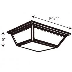 2-Light Matte Black Textured Glass Traditional Outdoor Ceiling Light by Progress Lighting -Progress Lighting Shop black progress lighting outdoor flush mount lights p5729 31 76 1000
