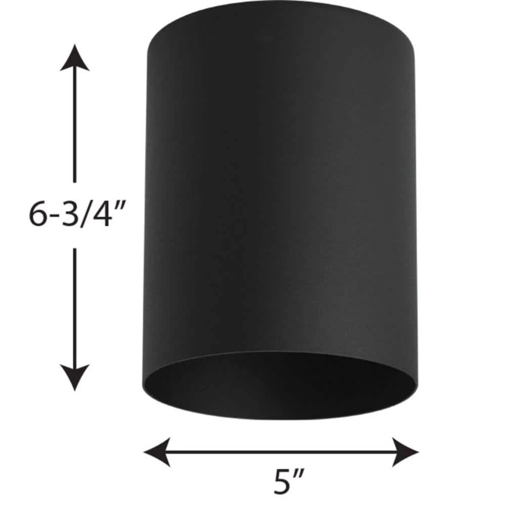 5" Black Outdoor Modern Ceiling Mount Cylinder for Outdoor Spaces by Progress Lighting 12 5" Black Outdoor Modern Ceiling Mount Cylinder for Outdoor Spaces by Progress Lighting - Image 10