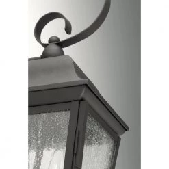 Kiawah Collection 2-Light Textured Black Clear Seeded Glass Farmhouse Outdoor Medium Wall Lantern Light by Progress Lighting -Progress Lighting Shop black progress lighting outdoor sconces p560011 031 a0 1000