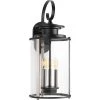 Squire Collection 3-Light Matte Black Clear Glass New Traditional Outdoor Large Wall Lantern Light by Progress Lighting -Progress Lighting Shop black progress lighting outdoor sconces p560038 031 64 1000